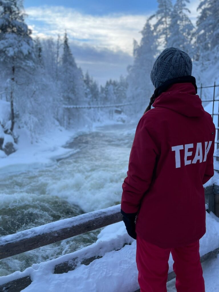 Isabell im Oulanka Nationalpark im Winter in Finnland